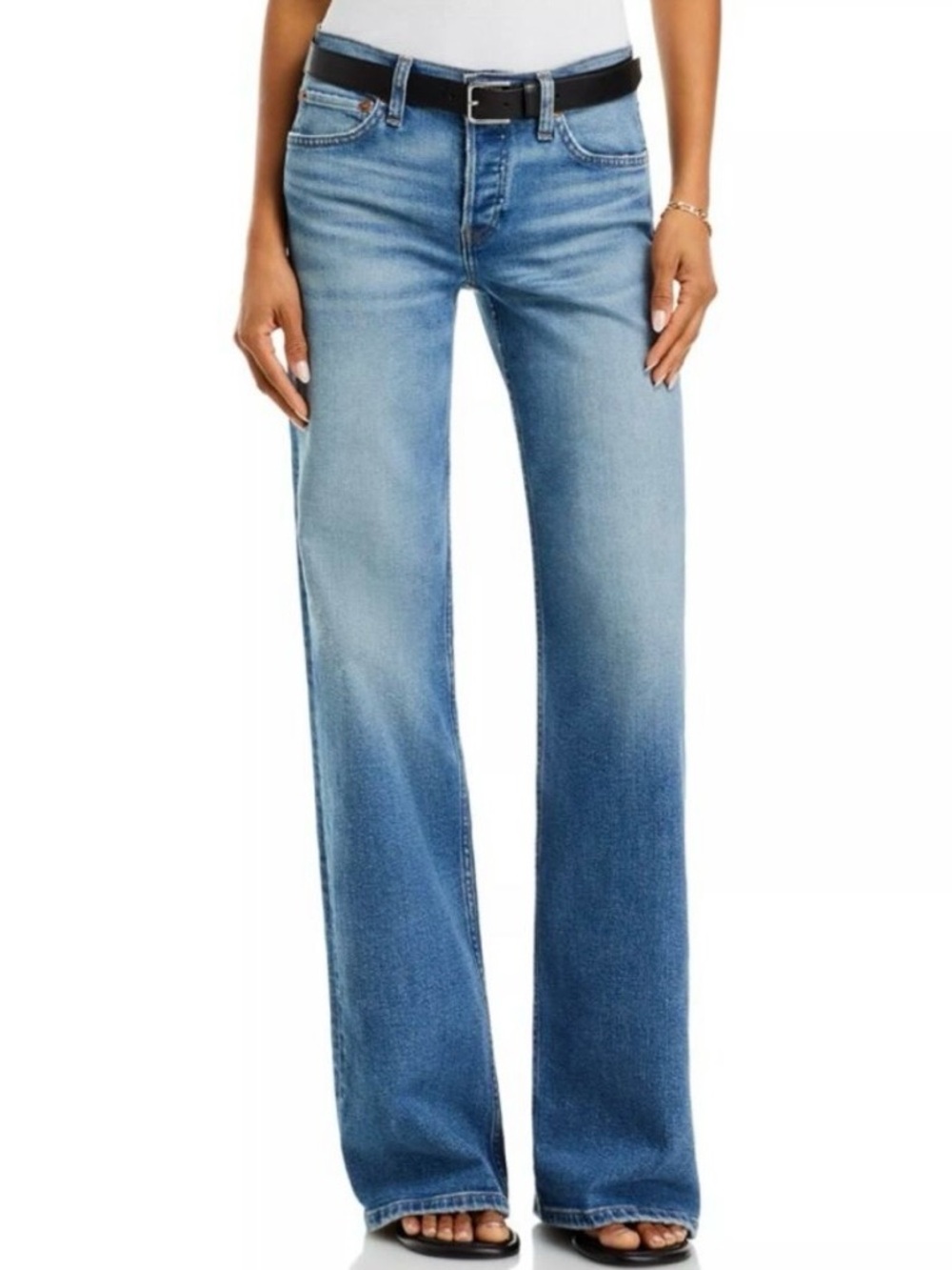 RE/DONE Wide Leg Jeans West Coast Fade 28